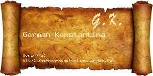 German Konstantina névjegykártya
